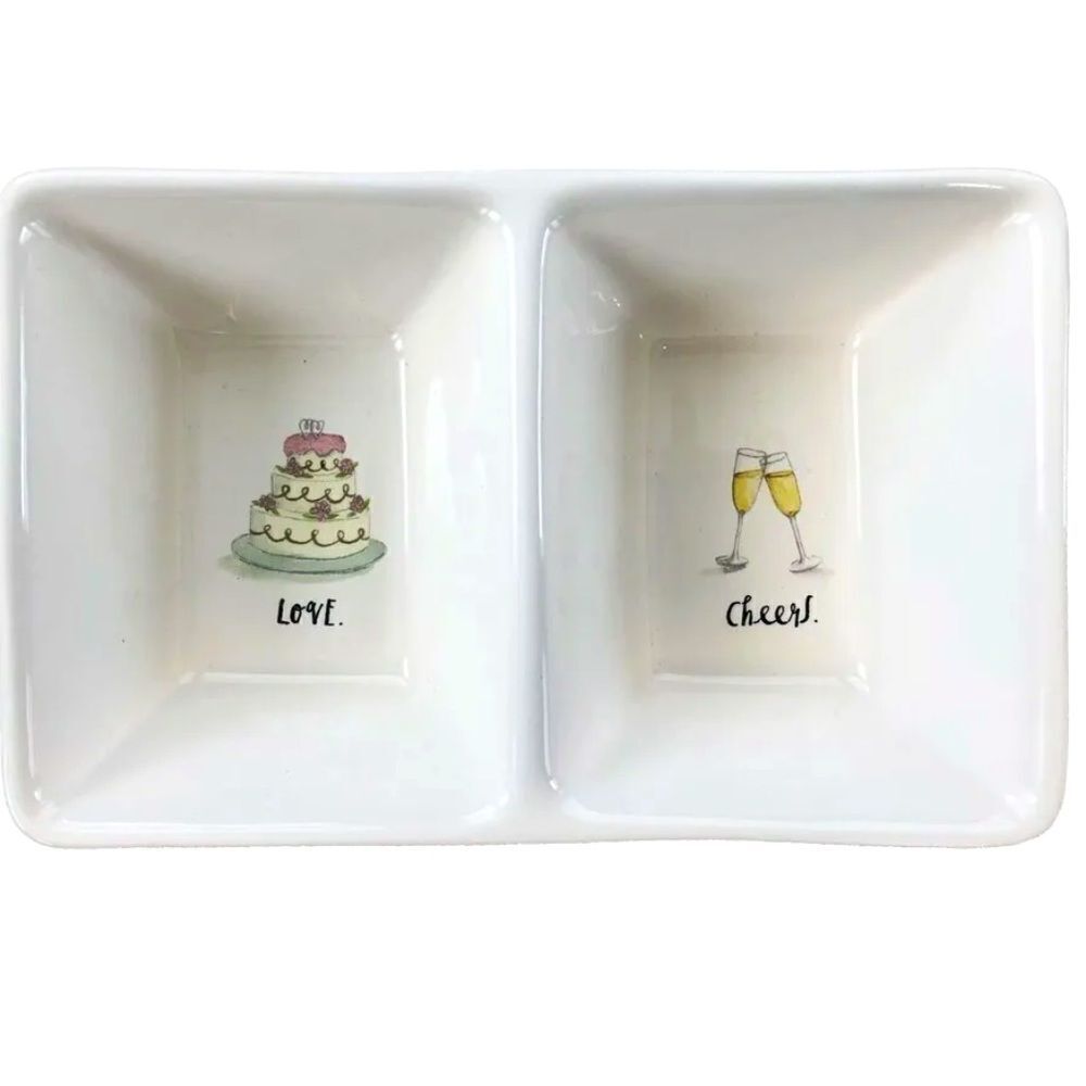 RAE DUNN LOVE & CHEERS‎ STONEWARE TRAY